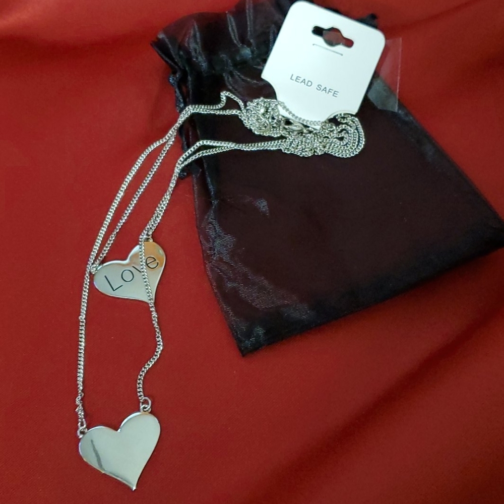 Double Strand Heart Necklace